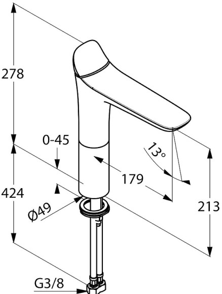 Смеситель для раковины Kludi Ambienta 532960575 Хром