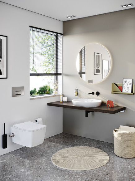 Унитаз биде Vitra Metropole Rim-Ex 7672B003-1684 подвесной без сиденья