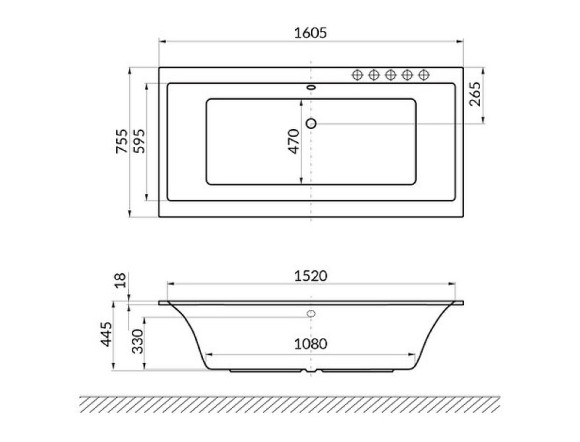 Акриловая ванна Excellent Pryzmat Slim 160x75 WAEX.PRY16WHS без гидромассажа Акриловая ванна Excellent Pryzmat Slim 160x75 WAEX.PRY16WHS без гидромассажа