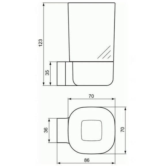 Стакан для зубных щеток Ideal Standard Softmood A9139AA Хром Стакан для зубных щеток Ideal Standard Softmood A9139AA Хром