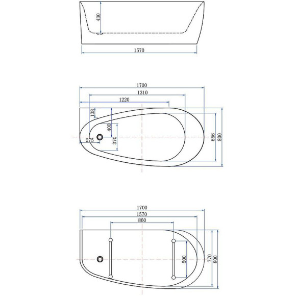 Акриловая ванна Allen Brau Priority 2 170x80 2.31002.21 без гидромассажа Акриловая ванна Allen Brau Priority 2 170x80 2.31002.21 без гидромассажа