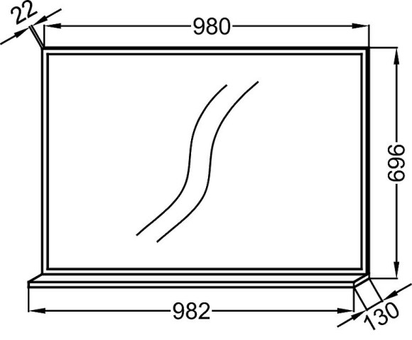 Зеркало Jacob Delafon Vivienne 100 EB1598-E52 Дуб табак Зеркало Jacob Delafon Vivienne 100 EB1598-E52 Дуб табак