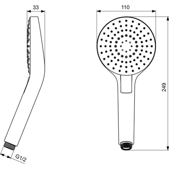 Душевая система Ideal Standard Ideal Rain Soft Evo A6983AA с термостатом Хром Душевая система Ideal Standard Ideal Rain Soft Evo A6983AA с термостатом Хром