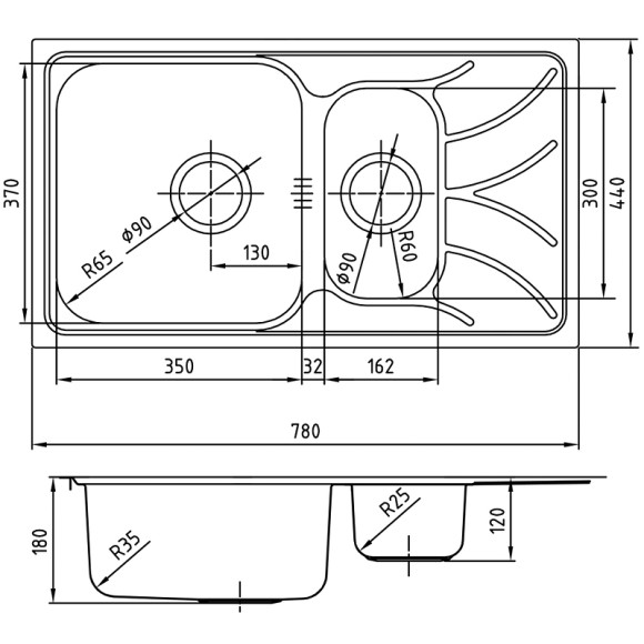 Кухонная мойка Iddis Arro S 78 ARR78S1i77 Сатин