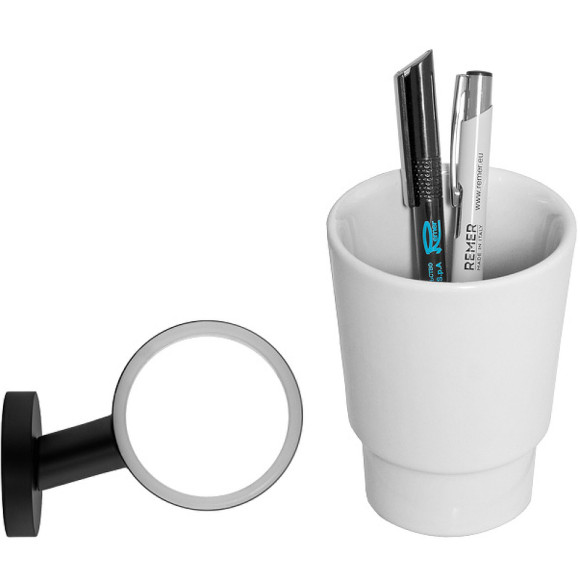 Стакан для зубных щеток Remer Guest GS15NO Черный матовый Стакан для зубных щеток Remer Guest GS15NO Черный матовый