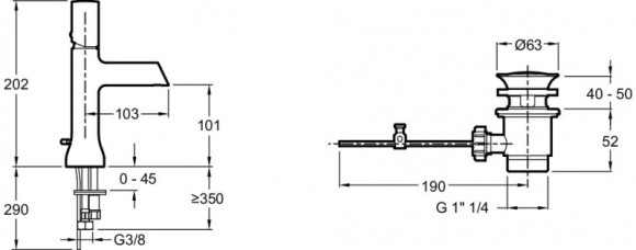 Смеситель для раковины Jacob Delafon Toobi E8959-BN Полированный никель Смеситель для раковины Jacob Delafon Toobi E8959-BN Полированный никель