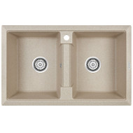 Кухонная мойка Paulmark Tandem 80/2 PM238150-BE Бежевая Кухонная мойка Paulmark Tandem 80/2 PM238150-BE Бежевая