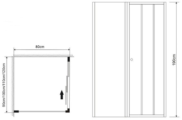 Душевая стенка Grossman Falcon 80 GR-P80Fa профиль Хром стекло прозрачное Душевая стенка Grossman Falcon 80 GR-P80Fa профиль Хром стекло прозрачное