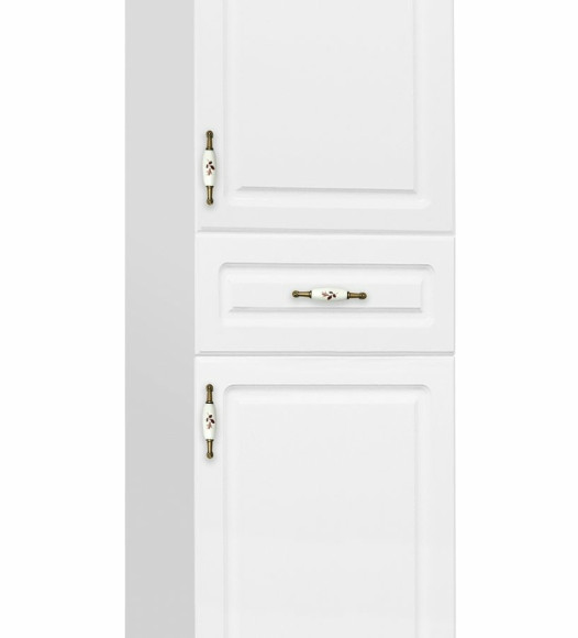 Шкаф пенал Style Line Олеандр 2 Люкс 36 ЛС-00000210 Белый