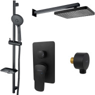Душевая система Aquatek Вега AQ1074MB Черная матовая