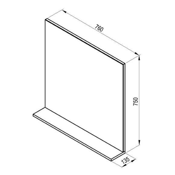 Зеркало Ravak Rosa II 76 X000001297 Береза Зеркало Ravak Rosa II 76 X000001297 Береза