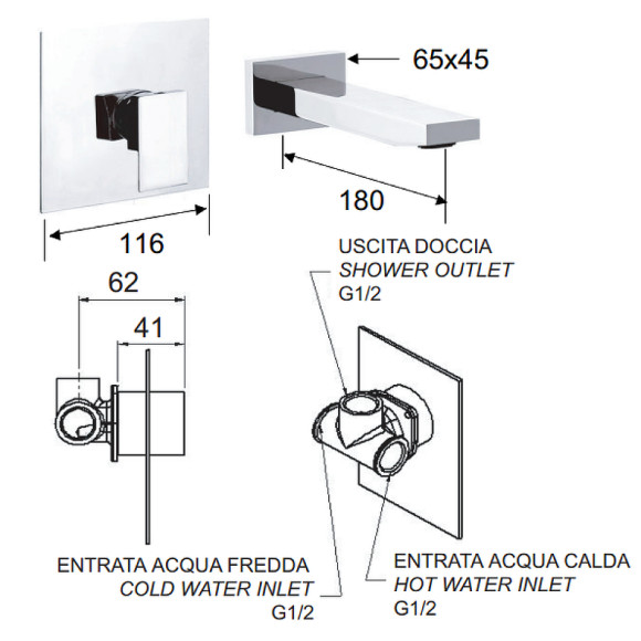 Смеситель для раковины Remer Q-Design QD15C Хром Смеситель для раковины Remer Q-Design QD15C Хром