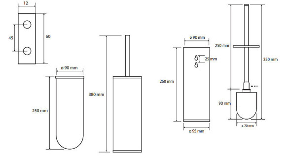 Ершик для унитаза Bemeta Omega 102313067 Хром Ершик для унитаза Bemeta Omega 102313067 Хром
