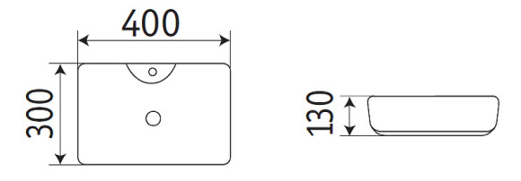Раковина CeramaLux 40 7292 Белая глянцевая Раковина CeramaLux 40 7292 Белая глянцевая