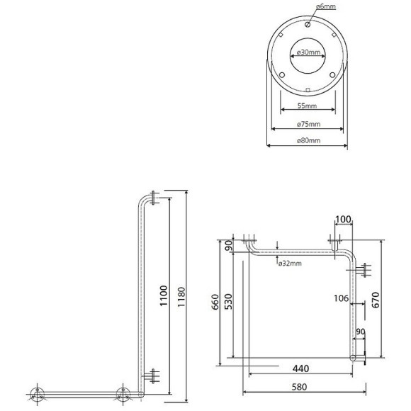 Поручень Bemeta Help R 301122021 угловой Нержавеющая сталь Поручень Bemeta Help R 301122021 угловой Нержавеющая сталь