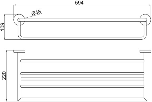 Полка для полотенец Allen Brau Priority 6.31014-31 Черная матовая Полка для полотенец Allen Brau Priority 6.31014-31 Черная матовая