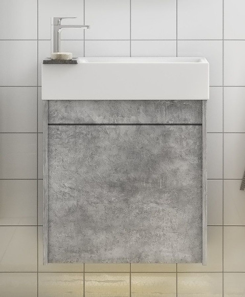 Тумба под раковину Art&Max Family-400-1D-SO-CV подвесная Цемент