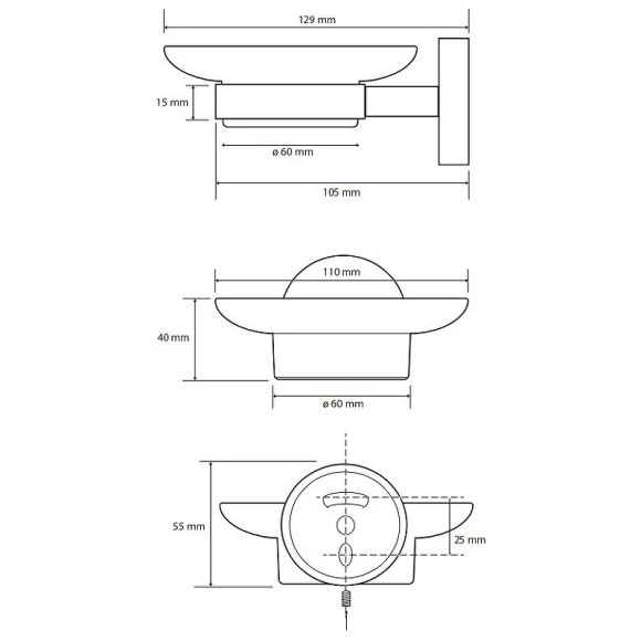 Мыльница Bemeta Omega 104108042 Хром Мыльница Bemeta Omega 104108042 Хром