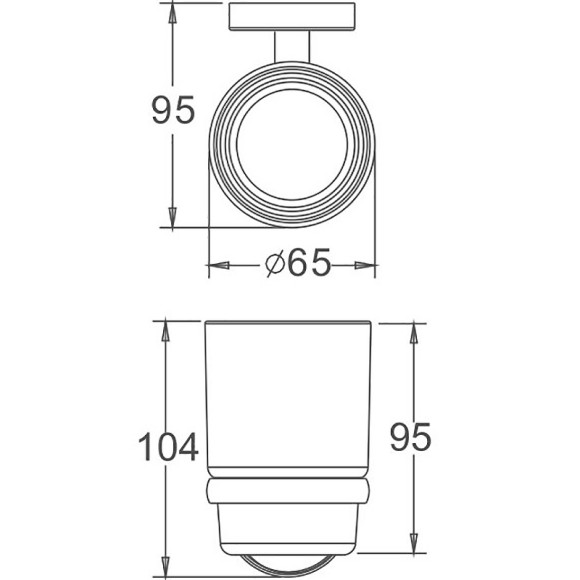Стакан для зубных щеток Haiba HB8706 Черный Стакан для зубных щеток Haiba HB8706 Черный