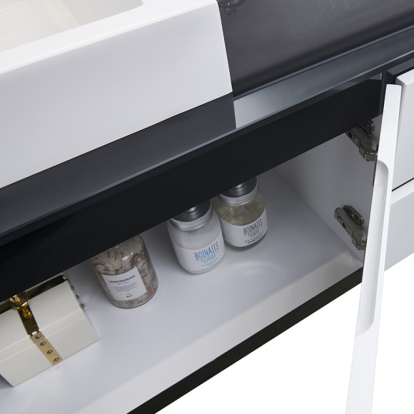 Тумба с раковиной Orans BC-6023-1800 180 60231800 подвесная Белая глянцевая Тумба с раковиной Orans BC-6023-1800 180 60231800 подвесная Белая глянцевая