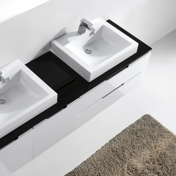 Тумба с раковиной Orans BC-6023-1800 180 60231800 подвесная Белая глянцевая Тумба с раковиной Orans BC-6023-1800 180 60231800 подвесная Белая глянцевая