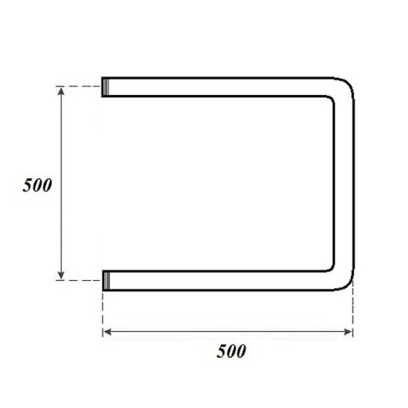 Водяной полотенцесушитель Point П-образный PN35555 500x500 Хром Водяной полотенцесушитель Point П-образный PN35555 500x500 Хром