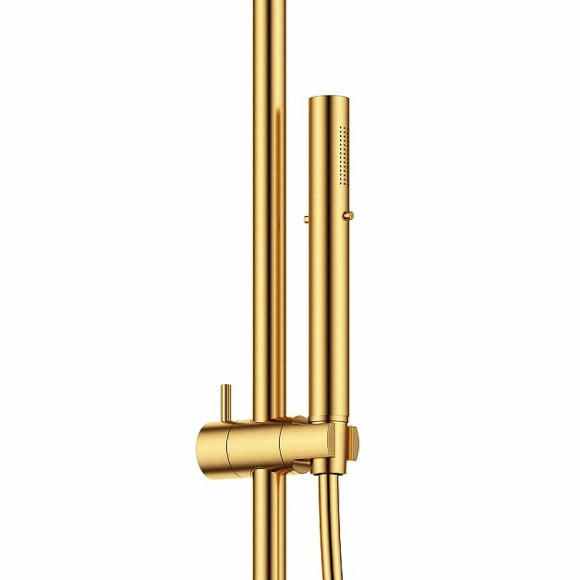 Душевая система Cezares Eco ECO-CD-T-BORO с термостатом Брашированное золото