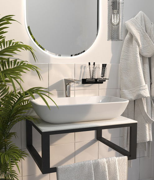 Столешница под раковину 1MarKa Loft 60 Ц0000008734 Светло-серый МА01 Nat