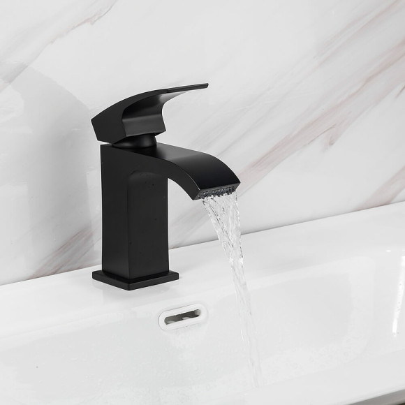 Смеситель для раковины Gappo G07-6 G1007-6 Черный матовый Смеситель для раковины Gappo G07-6 G1007-6 Черный матовый