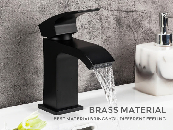 Смеситель для раковины Gappo G07-6 G1007-6 Черный матовый Смеситель для раковины Gappo G07-6 G1007-6 Черный матовый