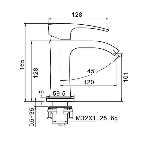 Смеситель для раковины Gappo G07-6 G1007-6 Черный матовый Смеситель для раковины Gappo G07-6 G1007-6 Черный матовый