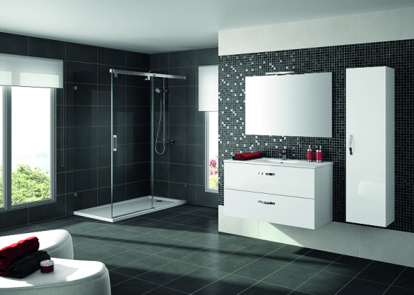 Шкаф пенал Jacob Delafon Ola 35 EB396-N14 подвесной Серый антрацит