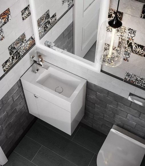 Тумба под раковину Kerama Marazzi Lato 50 LAT.50.1\WHT подвесная Белая глянцевая Тумба под раковину Kerama Marazzi Lato 50 LAT.50.1\WHT подвесная Белая глянцевая