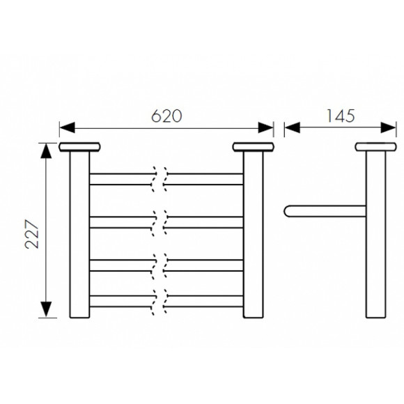 Полка для полотенец Kaiser KH-4709 Бронза