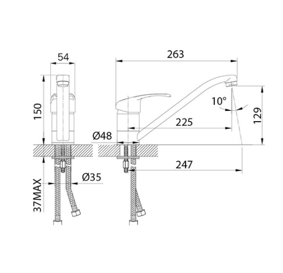 Смеситель для кухни Iddis Alborg K56001C Хром