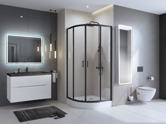 Зеркальный шкаф BelBagno Marino 45 SPC-MAR-450/1600-1A-LED-TCH с подсветкой Белый