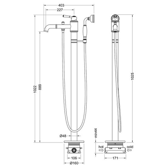 Смеситель для ванны Timo Arisa 5300/03Y-CR Черный Смеситель для ванны Timo Arisa 5300/03Y-CR Черный