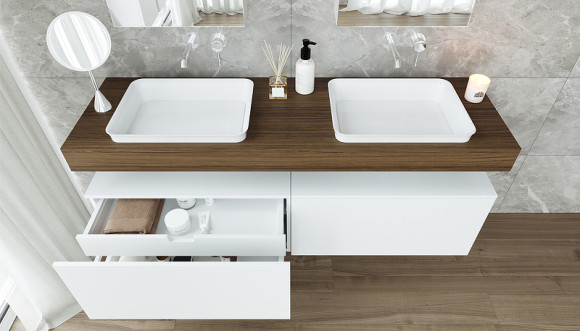 Столешница под раковину Velvex Unique Unit 160 st.UNI.160-628 Дуб карпентер