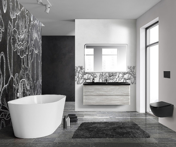 Тумба под раковину BelBagno 120 ALBANO-1200-2C-SO-RVB подвесная Rovere Vintage Bianco