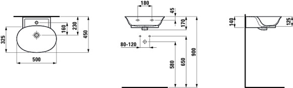 Раковина Laufen The New Classic 50 8.1685.2.000.104.1 Белая