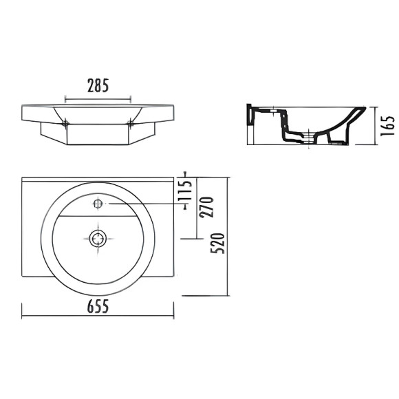 Раковина Creavit Wing 65 WN065.00000 Белая Раковина Creavit Wing 65 WN065.00000 Белая