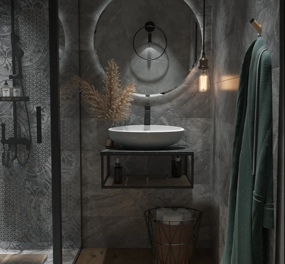 Столешница под раковину 1MarKa Loft 70 Ц0000021560 Черная