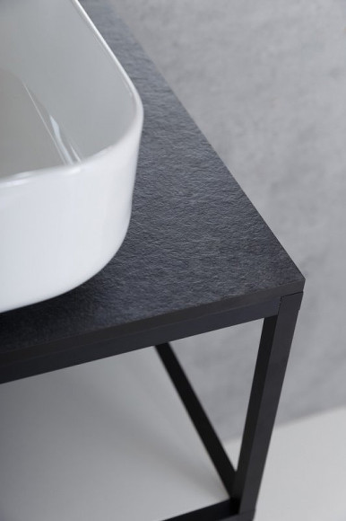 Столешница под раковину Cezares Cadro 140 CADRO-140-HPL-NRM Nero Magma Столешница под раковину Cezares Cadro 140 CADRO-140-HPL-NRM Nero Magma