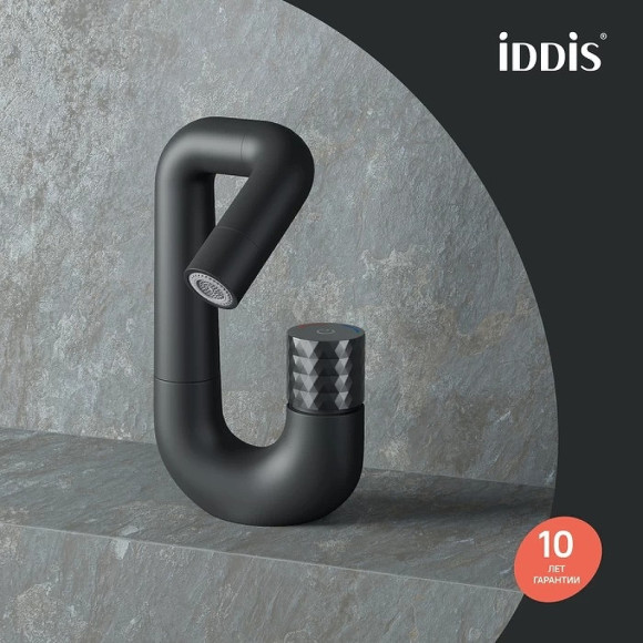 Смеситель для раковины Iddis Twist TWIBLBTi01 Черный матовый