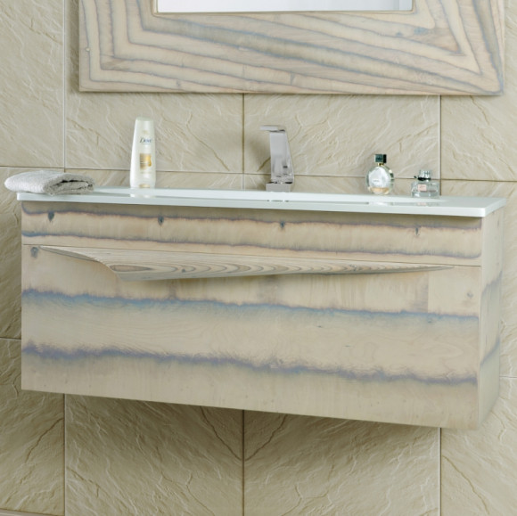 Тумба под раковину Clarberg Papyrus Wood 100 Pap-w.01.10/LIGHT подвесная Светлое дерево