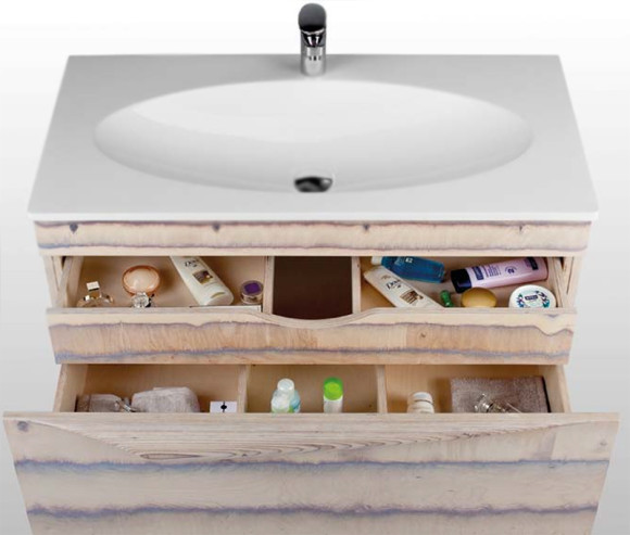 Тумба под раковину Clarberg Papyrus Wood 100 Pap-w.01.10/LIGHT подвесная Светлое дерево