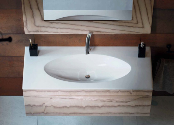 Тумба под раковину Clarberg Papyrus Wood 100 Pap-w.01.10/LIGHT подвесная Светлое дерево