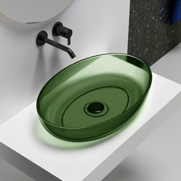 Раковина-чаша Abber Kristall 60 AT2801Emerald Зеленая Раковина-чаша Abber Kristall 60 AT2801Emerald Зеленая
