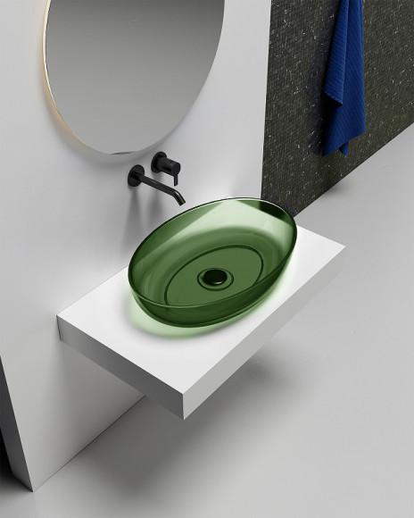 Раковина-чаша Abber Kristall 60 AT2801Emerald Зеленая Раковина-чаша Abber Kristall 60 AT2801Emerald Зеленая