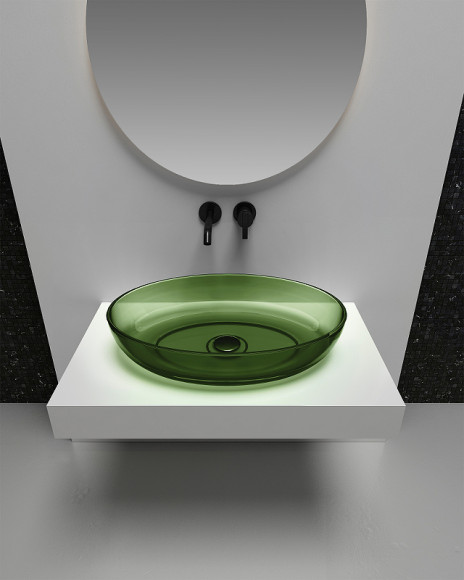 Раковина-чаша Abber Kristall 60 AT2801Emerald Зеленая Раковина-чаша Abber Kristall 60 AT2801Emerald Зеленая